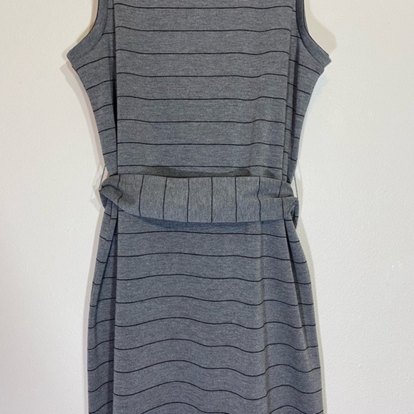 Nwt Dress Banana Republic Maxi Tank Dress Striped Midi Sleeveless Stretch Gray - Picture 12 of 14